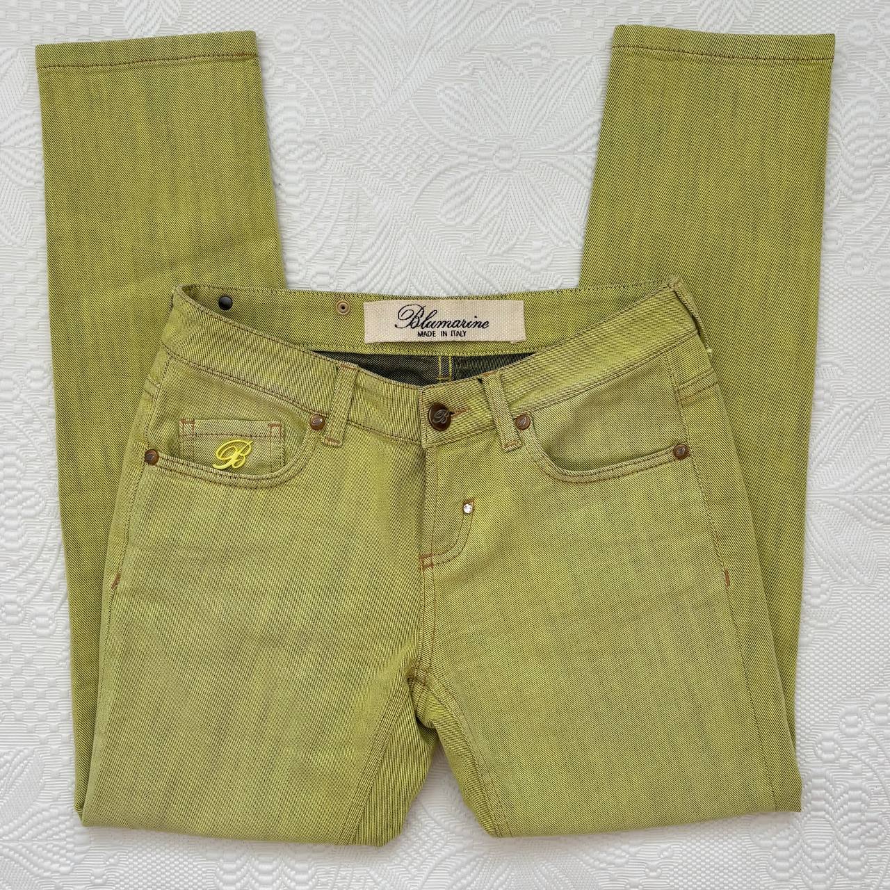 Blumarine green jeans low rise