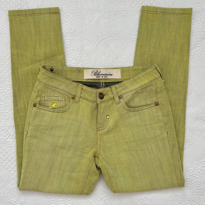Blumarine green jeans low rise