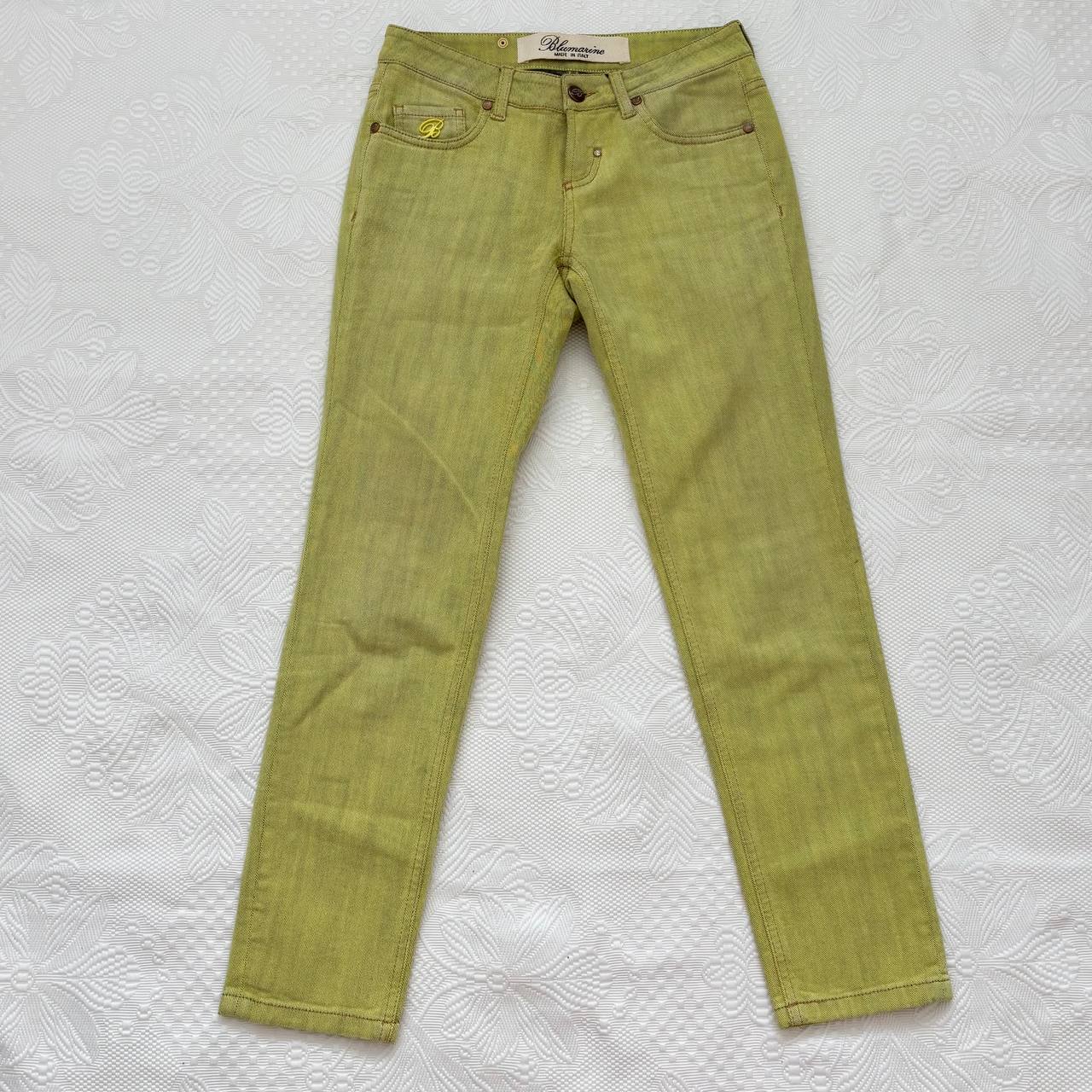 Blumarine green jeans low rise