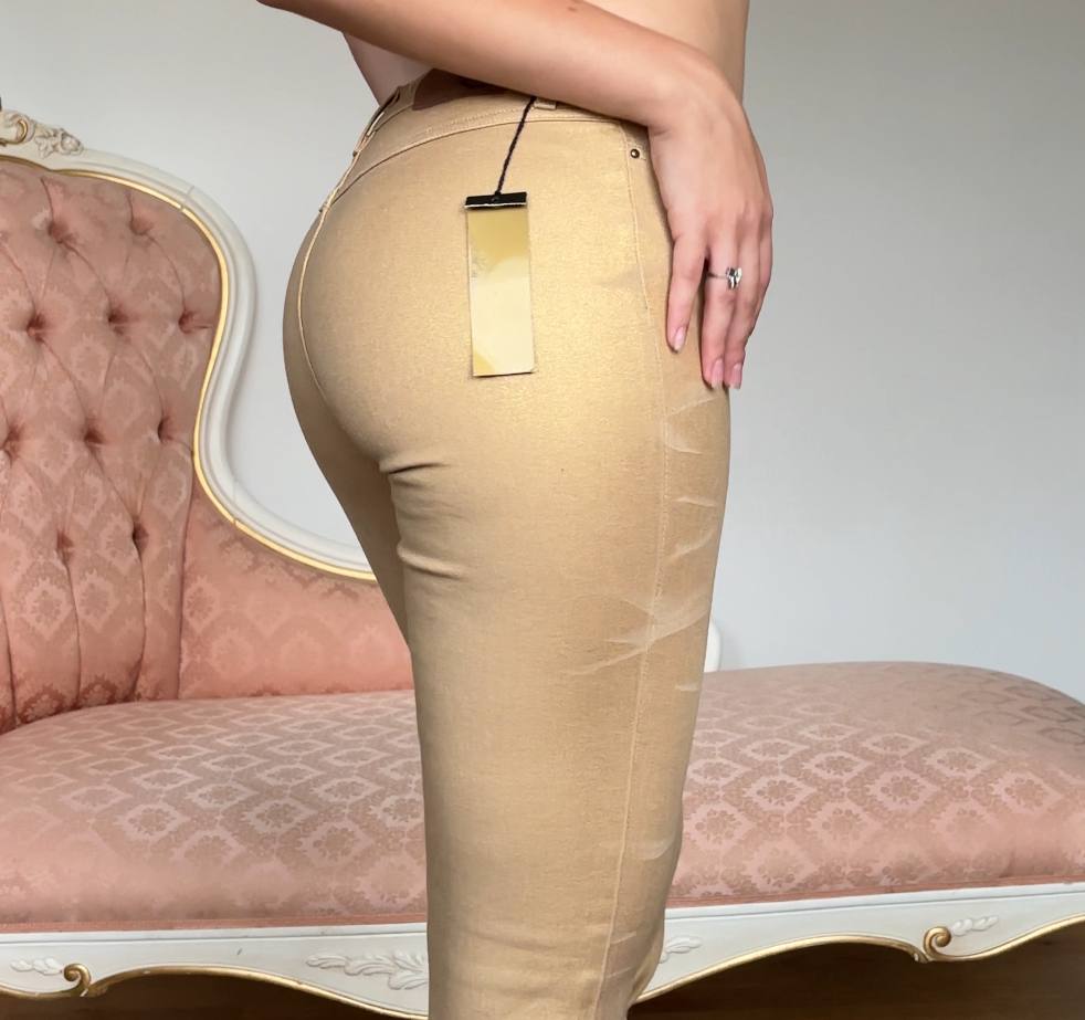 Roberto Cavalli golden skinny jeans