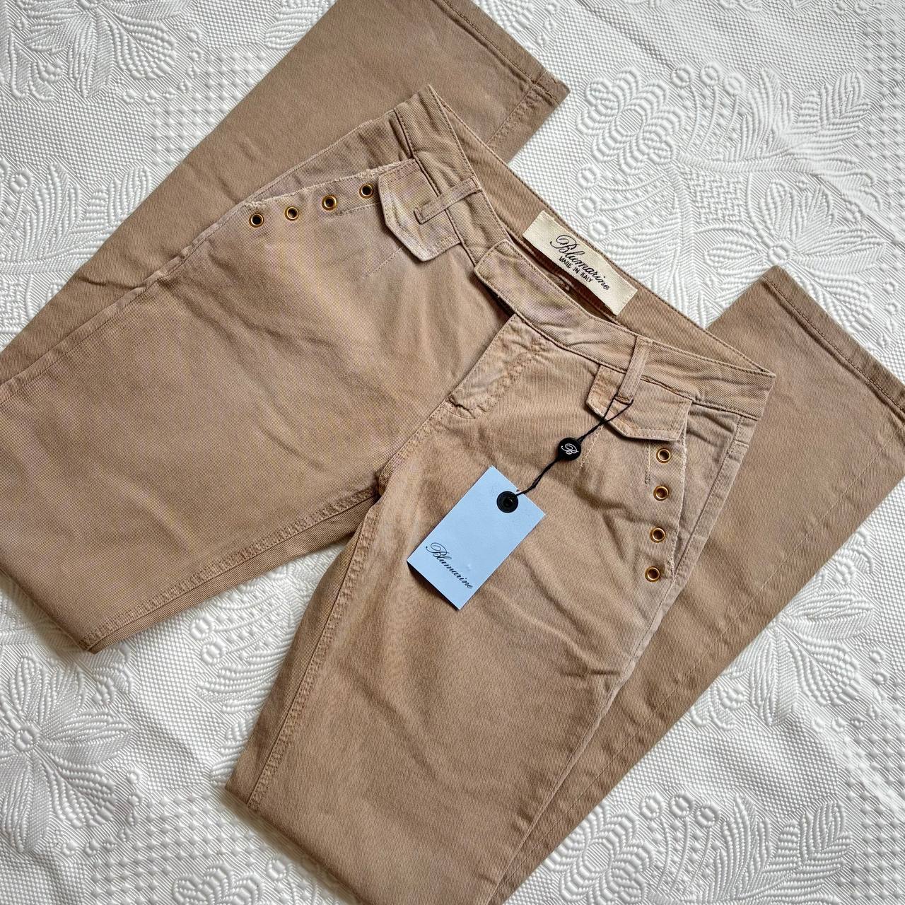 Blumarine straight jeans beige