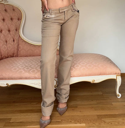 Blumarine straight jeans beige