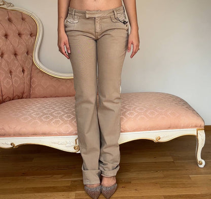 Blumarine straight jeans beige