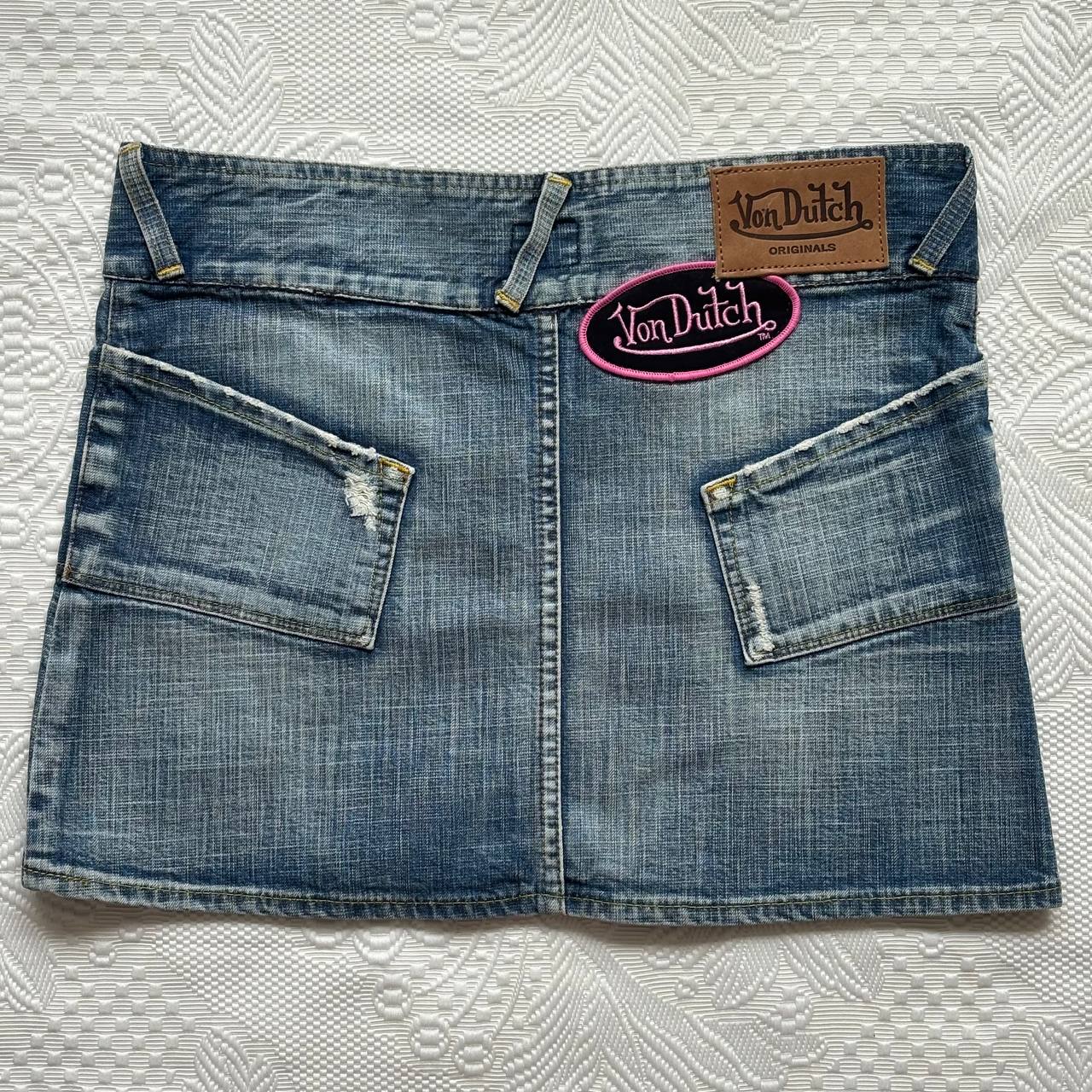 Von Dutch denim mini skirt
