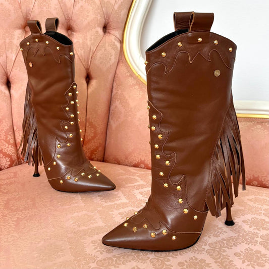 Italian luxury designer cowboy boots