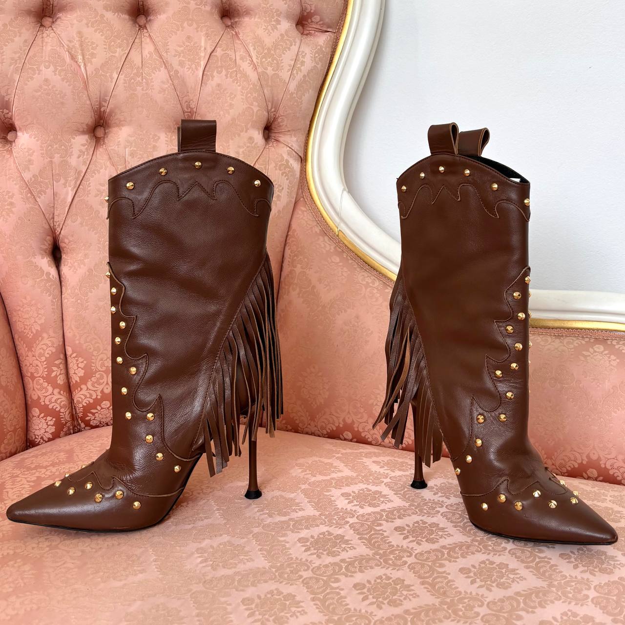 Italian luxury designer cowboy boots