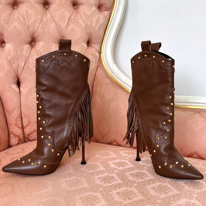 Italian luxury designer cowboy boots