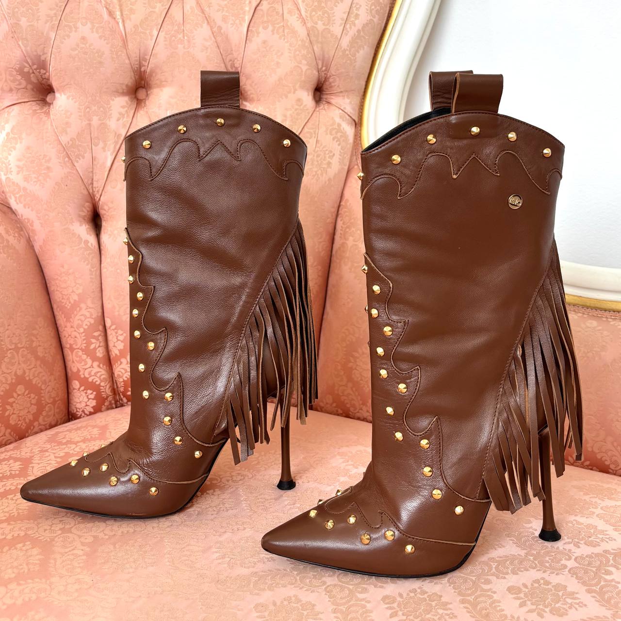 Italian luxury designer cowboy boots