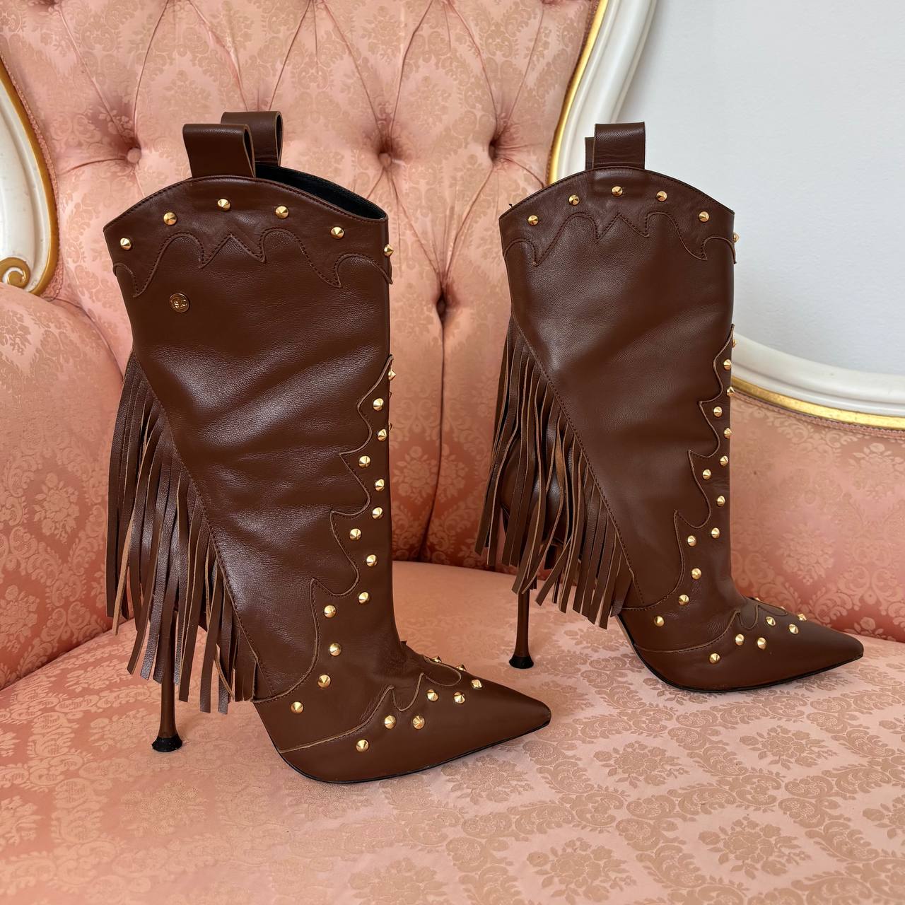Italian luxury designer cowboy boots