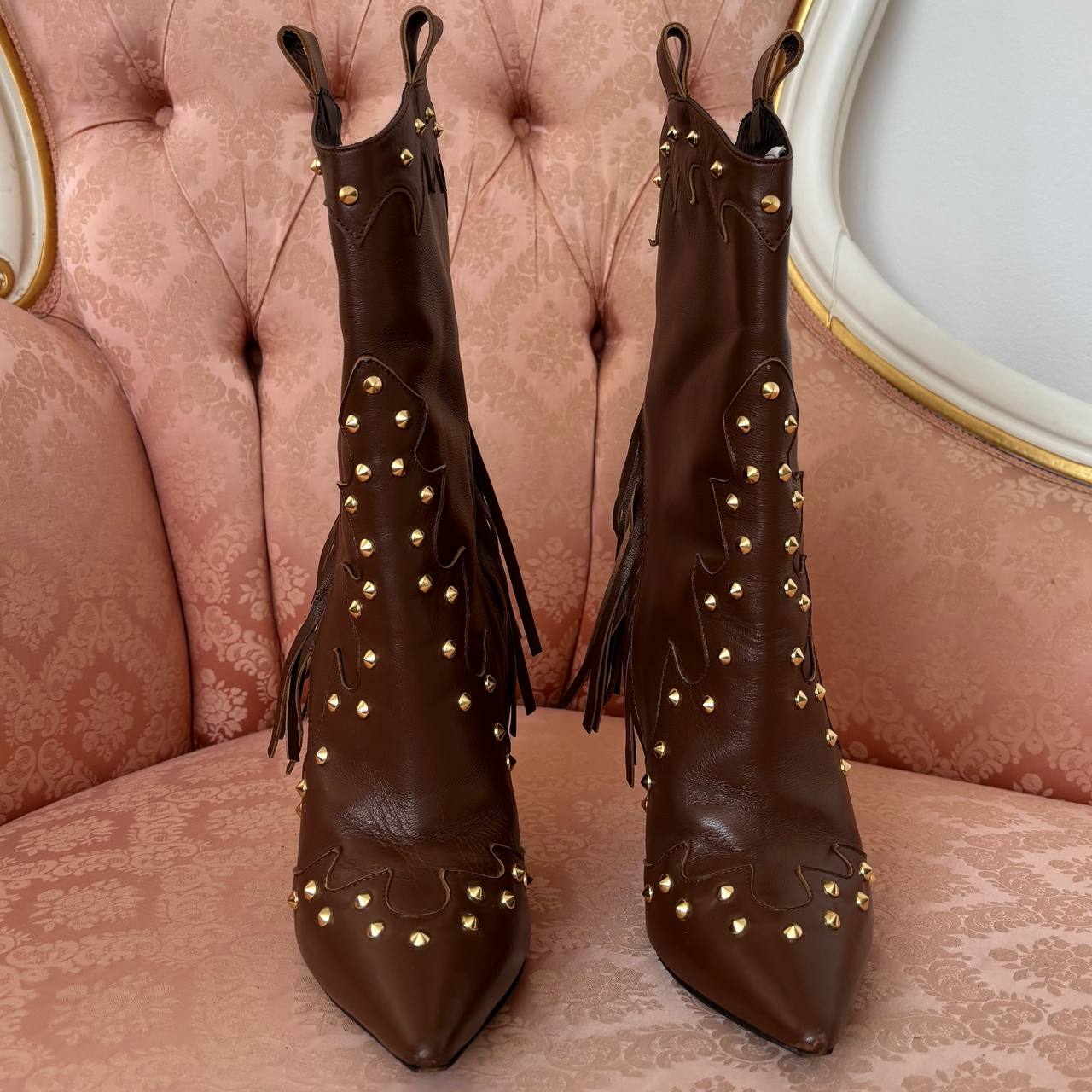 Italian luxury designer cowboy boots