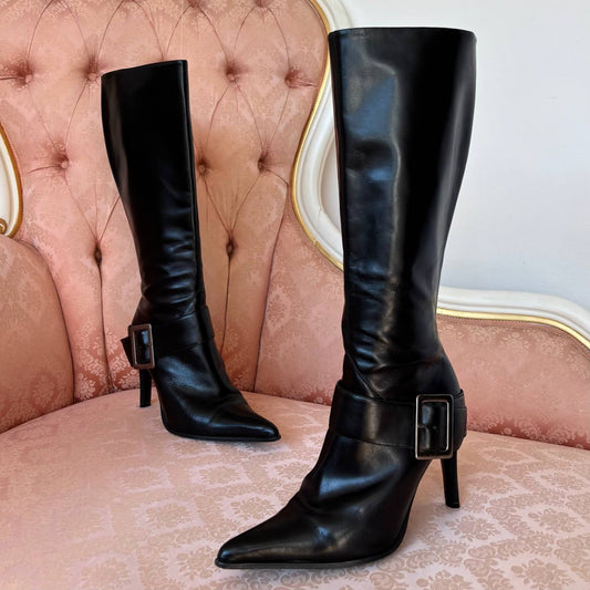 Faith boots stiletto pointed heels