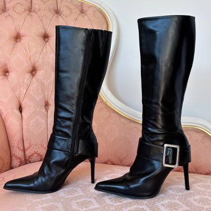 Faith boots stiletto pointed heels