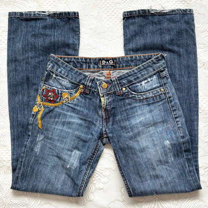 Dolce and Gabbana flared jeans low rise