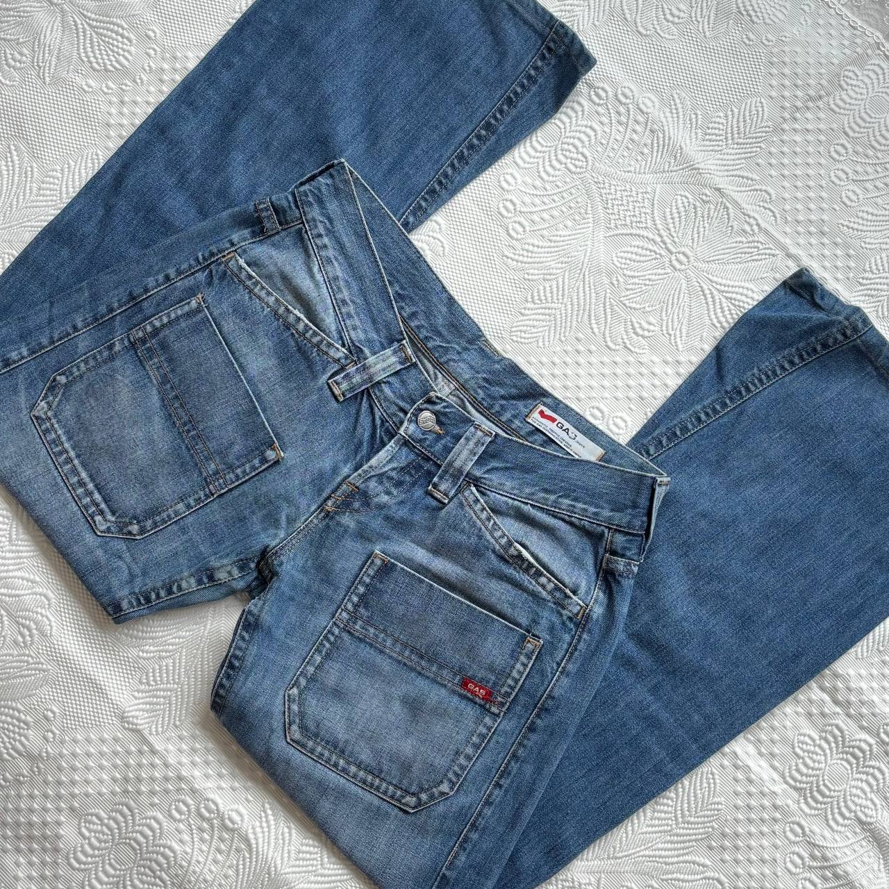 Gas oversized cargo straight jeans