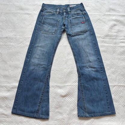 Gas oversized cargo straight jeans