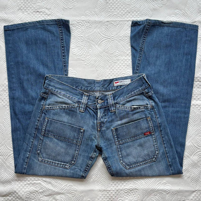 Gas oversized cargo straight jeans