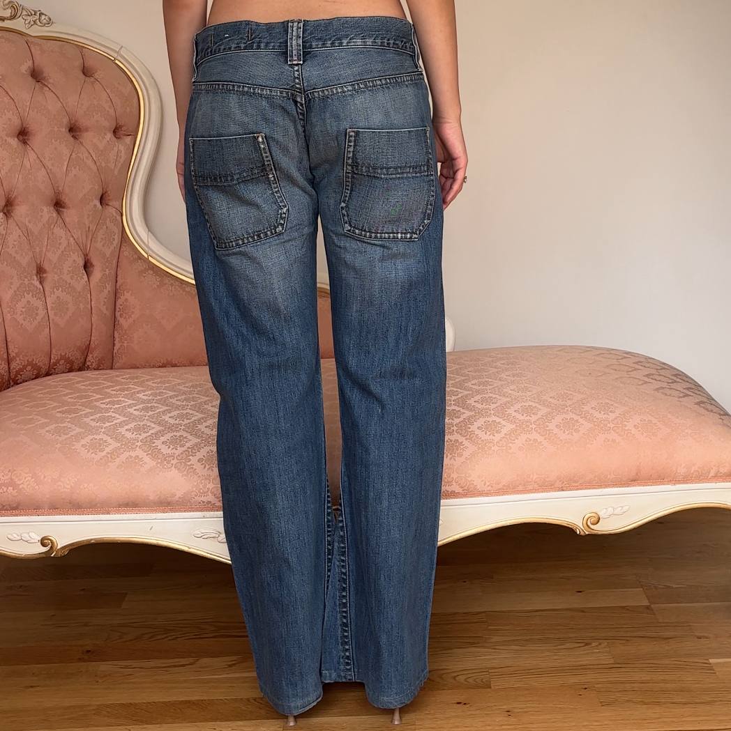 Gas oversized cargo straight jeans