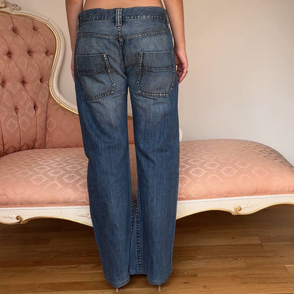 Gas oversized cargo straight jeans