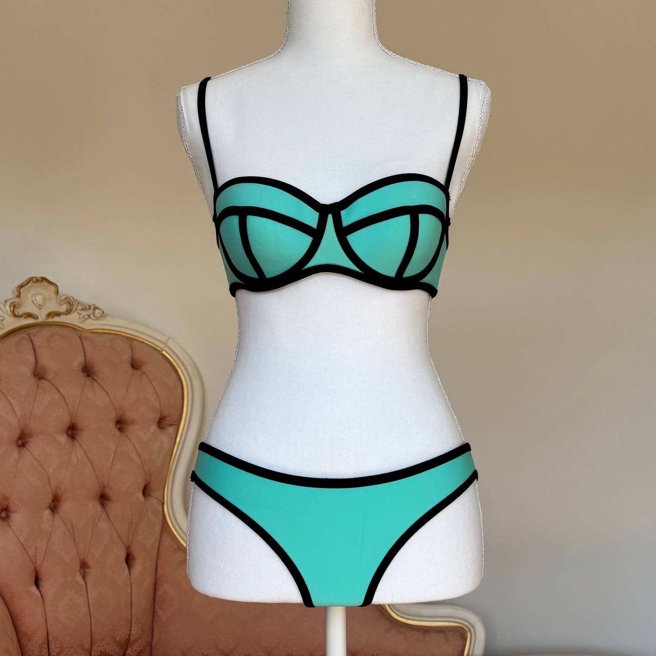 Triangl bikini swimsuit set blue