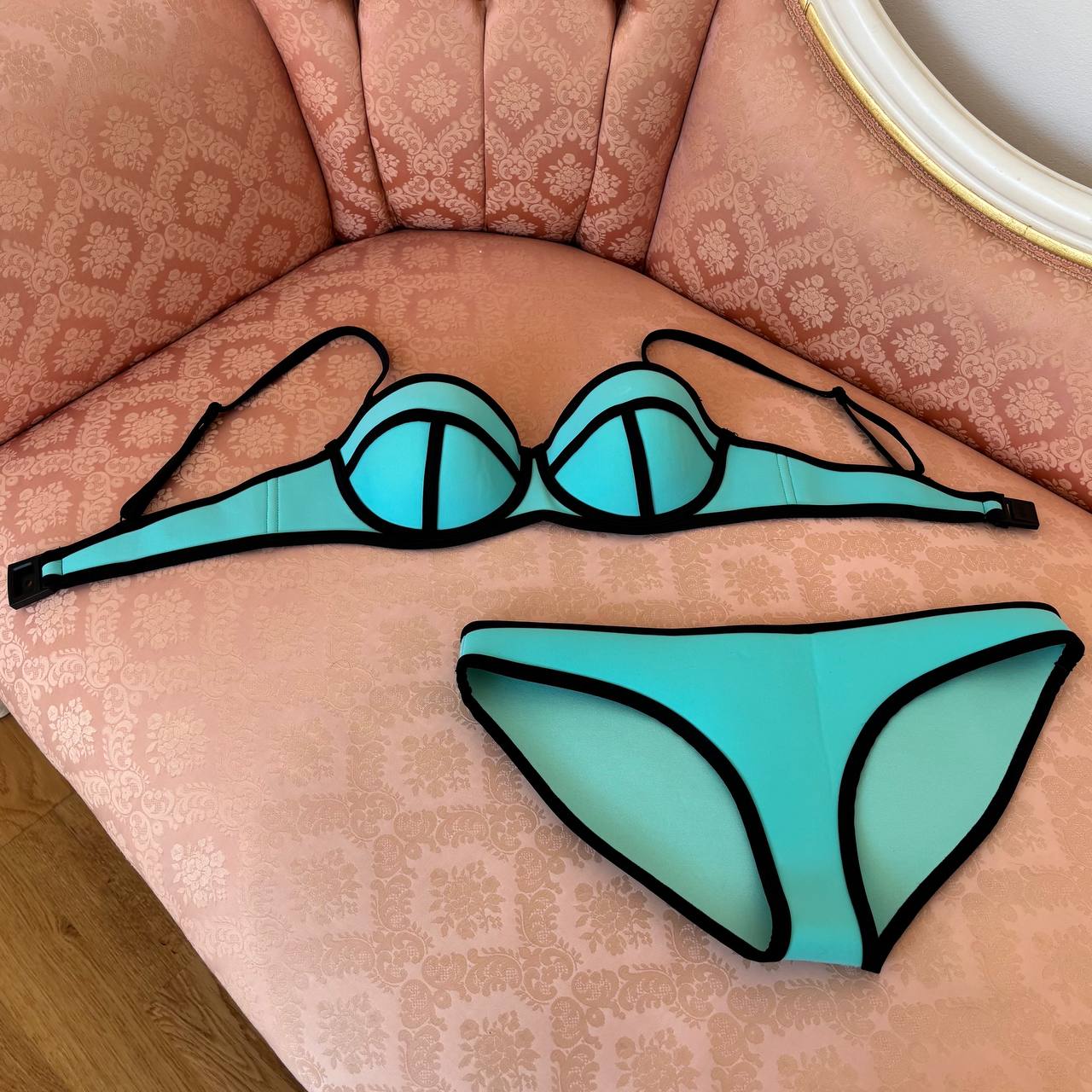 Triangl bikini swimsuit set blue