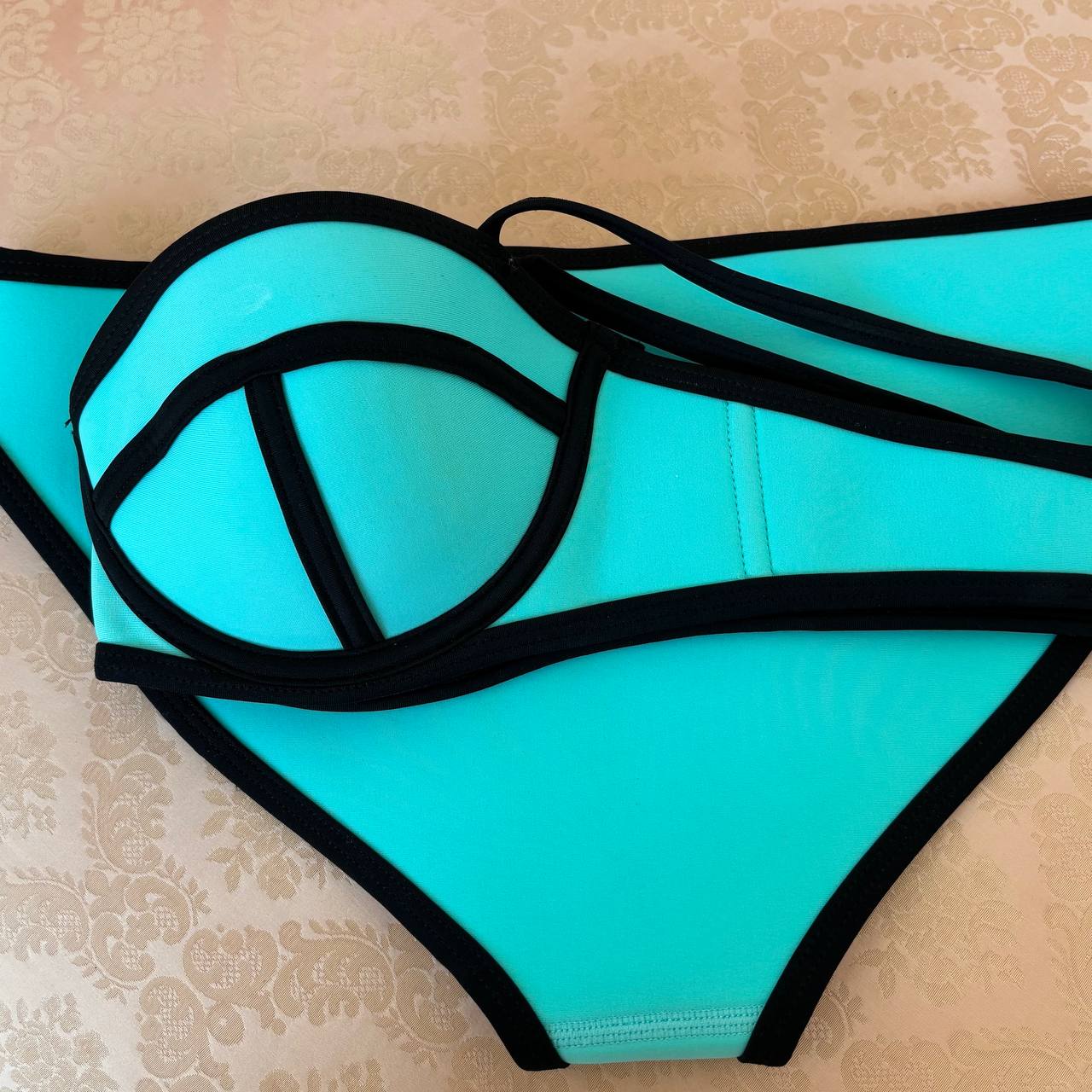 Triangl bikini swimsuit set blue