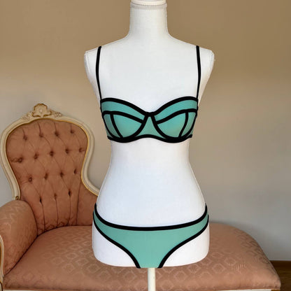 Triangl bikini swimsuit set mint blue