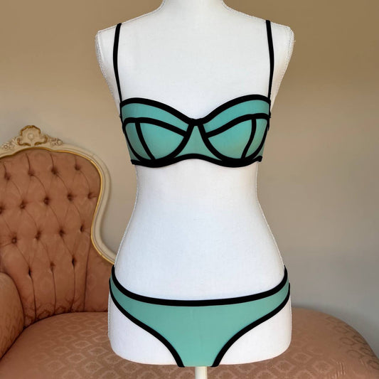 Triangl bikini swimsuit set mint blue