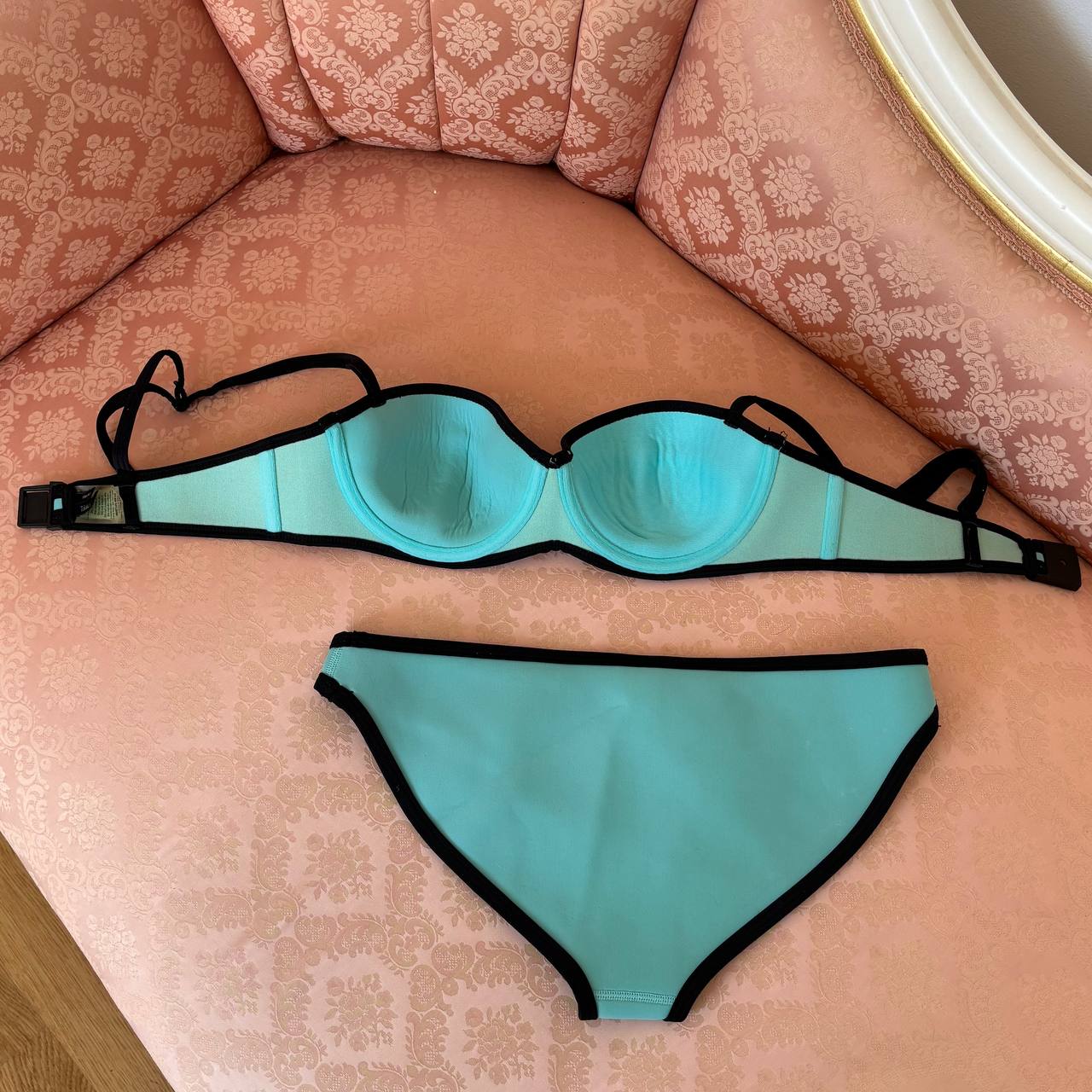Triangl bikini swimsuit set mint blue