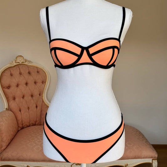 Triangl bikini swimsuit set orange
