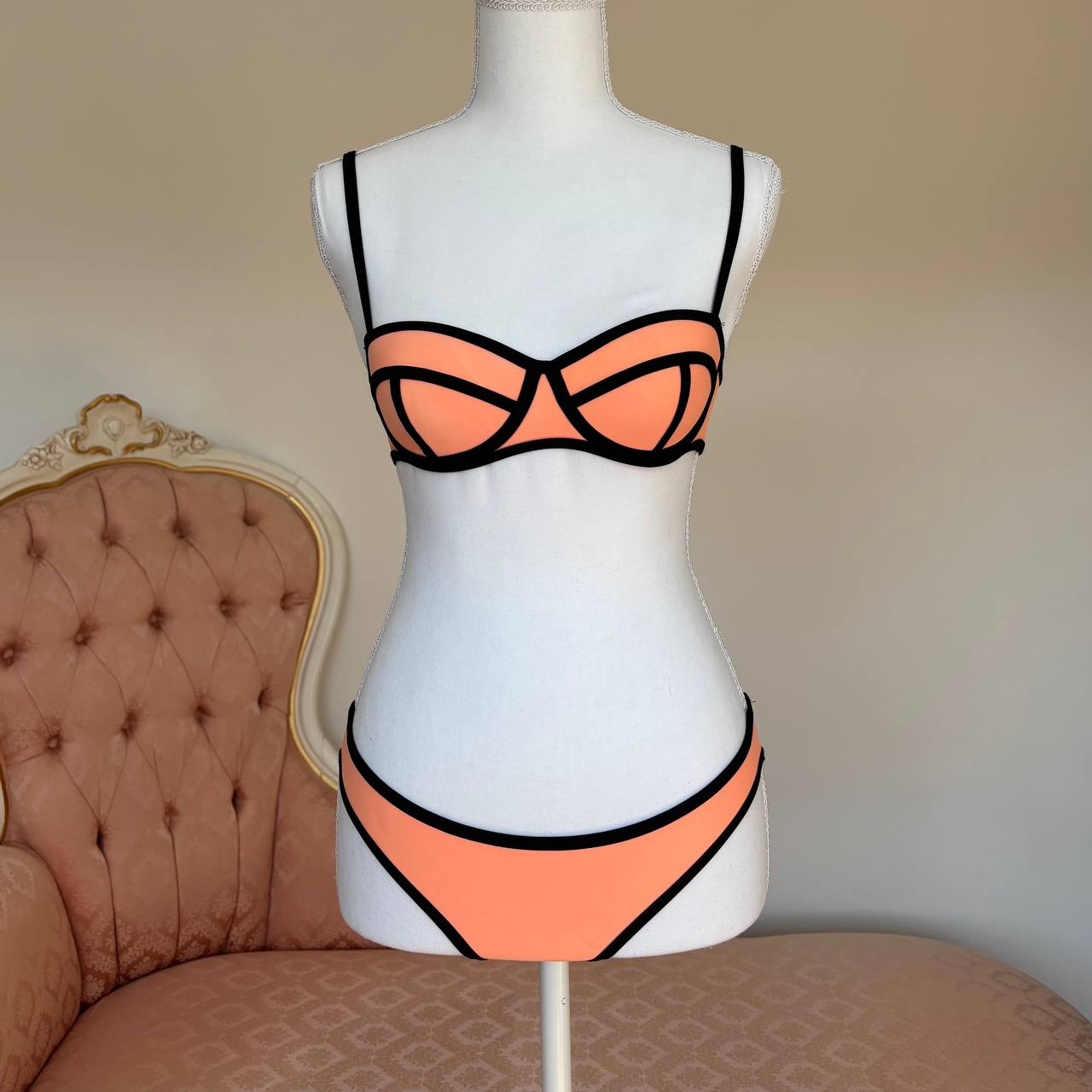 Triangl bikini swimsuit set orange