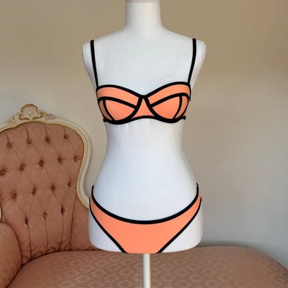 Triangl bikini swimsuit set orange