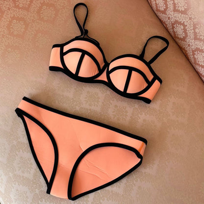 Triangl bikini swimsuit set orange