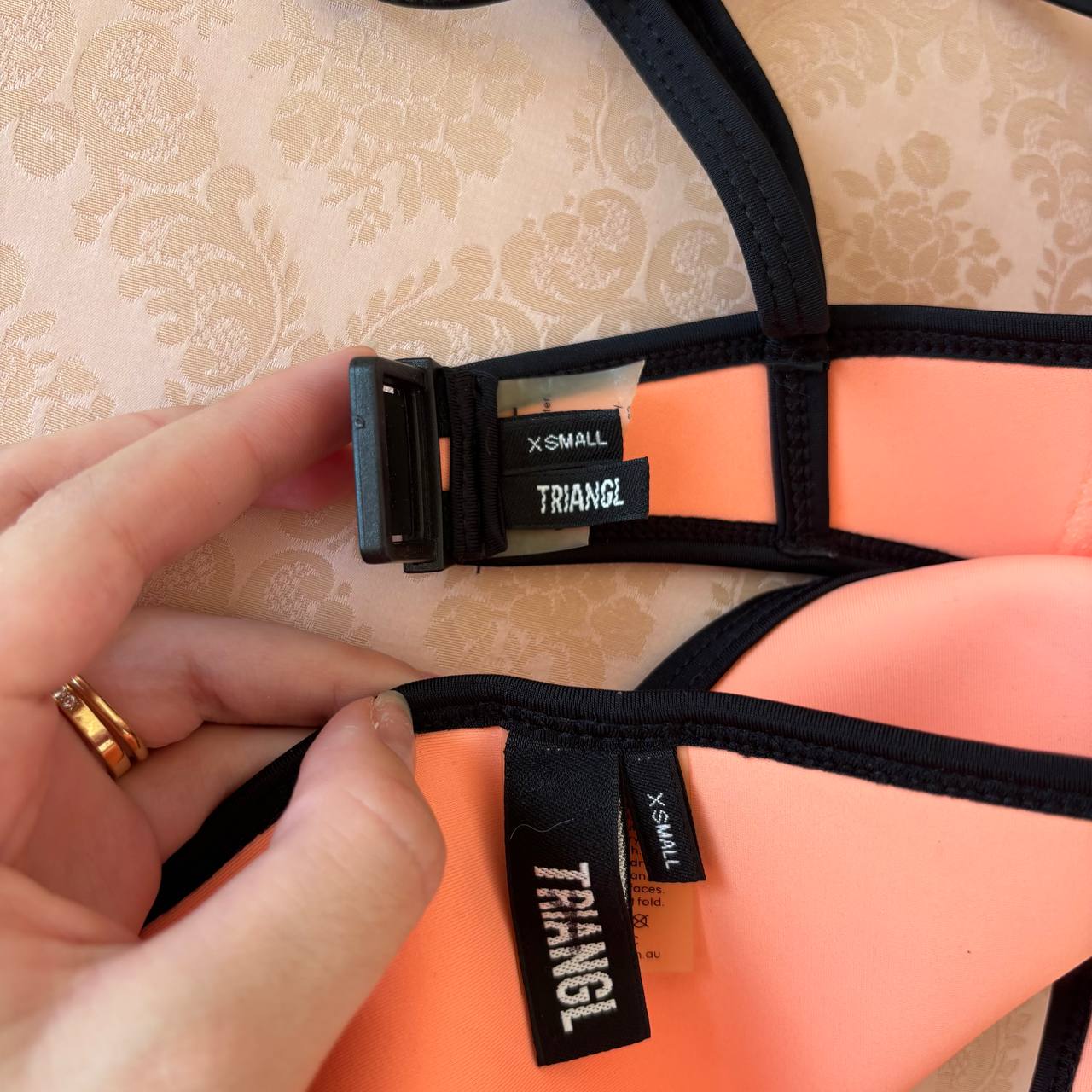 Triangl bikini swimsuit set orange
