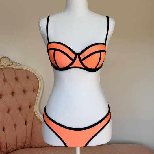 Triangl bikini swimsuit set orange
