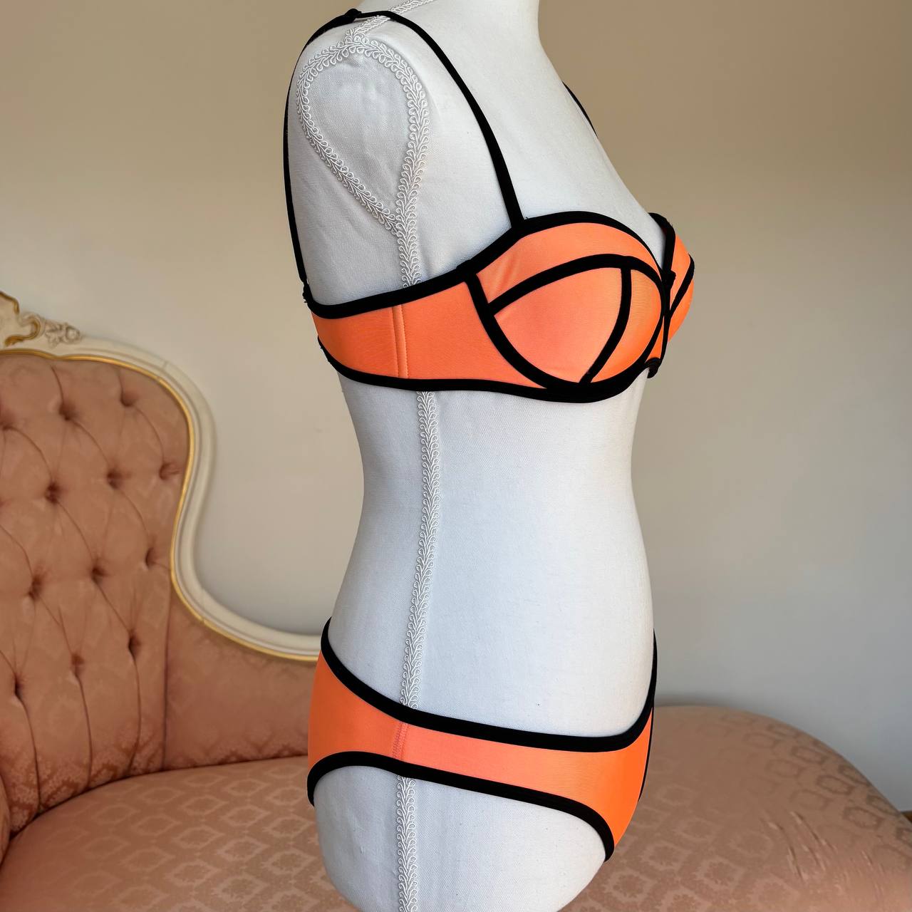 Triangl bikini swimsuit set orange