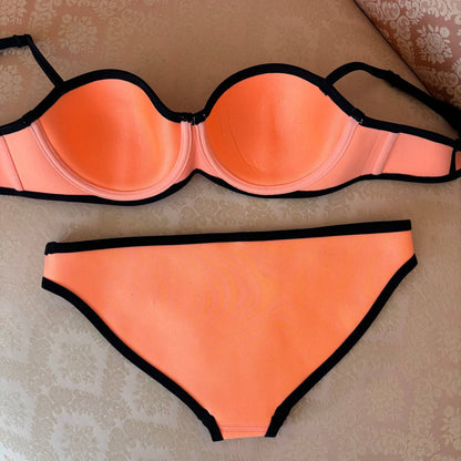 Triangl bikini swimsuit set orange
