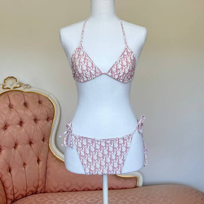 Dior triangle bikini swimsuit set