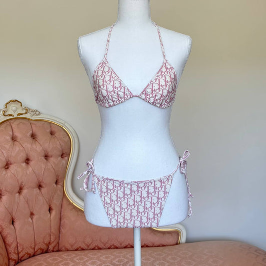 Dior triangle bikini swimsuit set