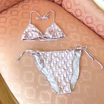 Dior triangle bikini swimsuit set