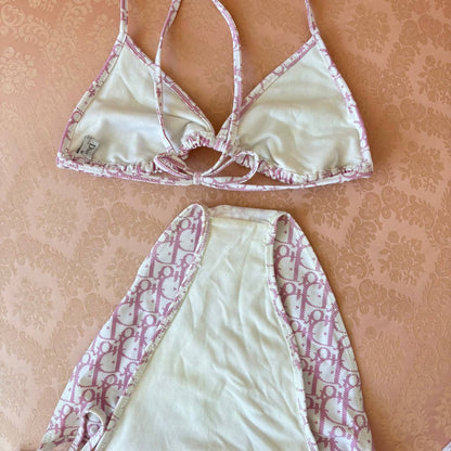 Dior triangle bikini swimsuit set