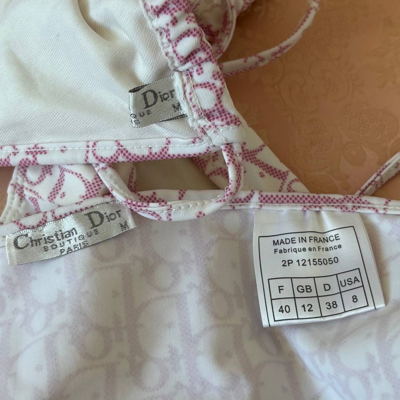 Dior triangle bikini swimsuit set