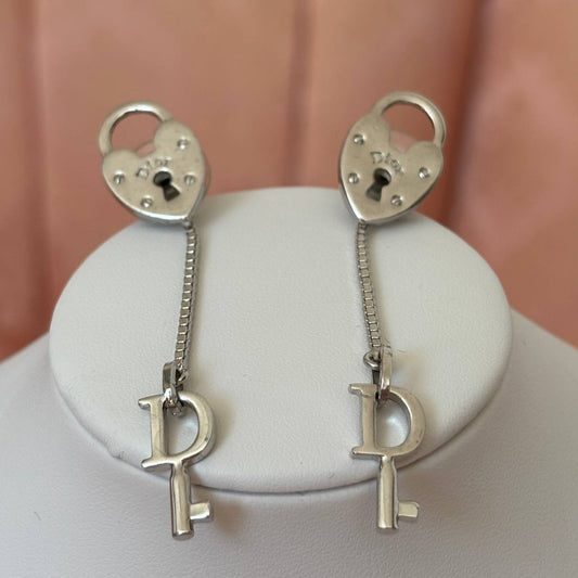 Christian Dior earrings silver locks