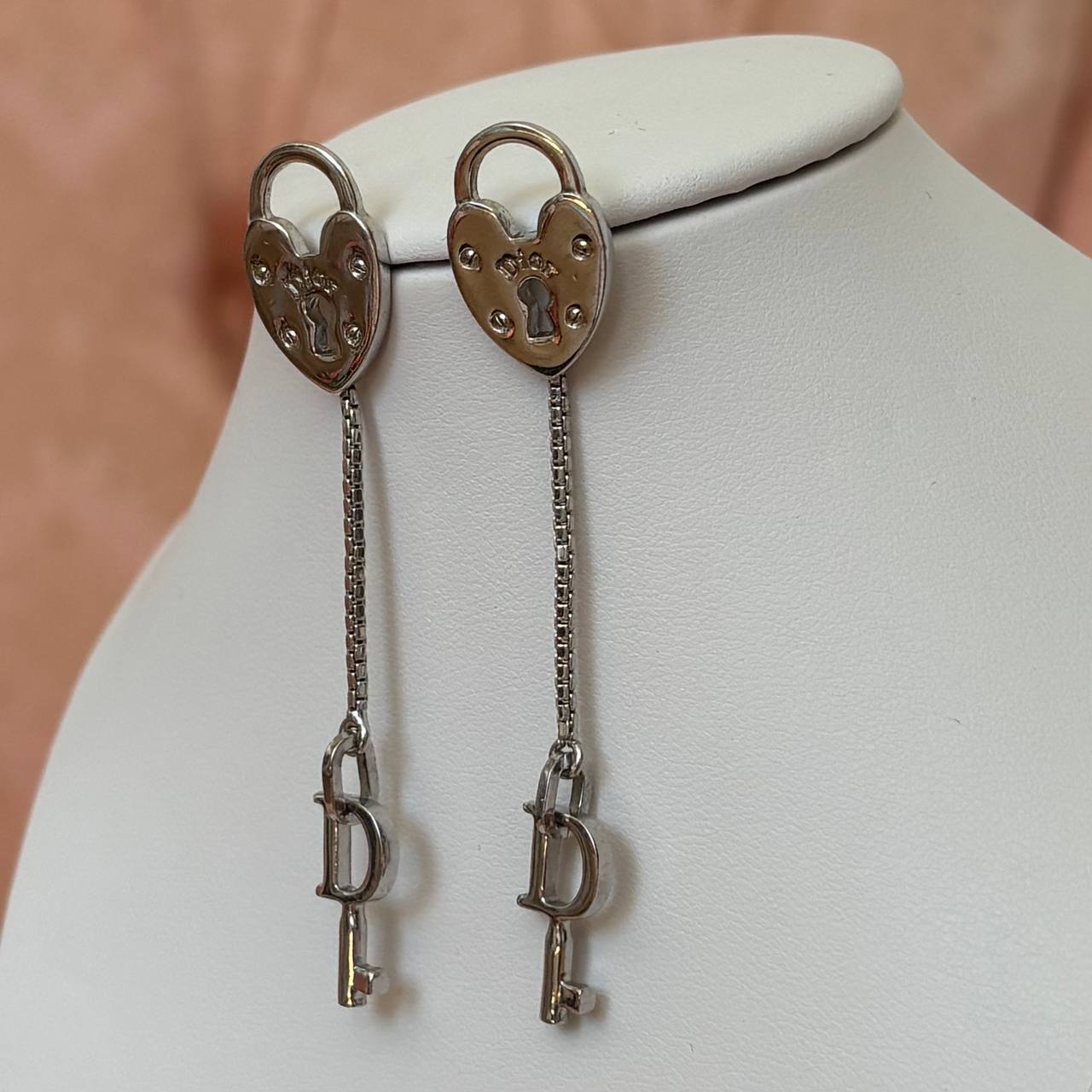 Christian Dior earrings silver locks