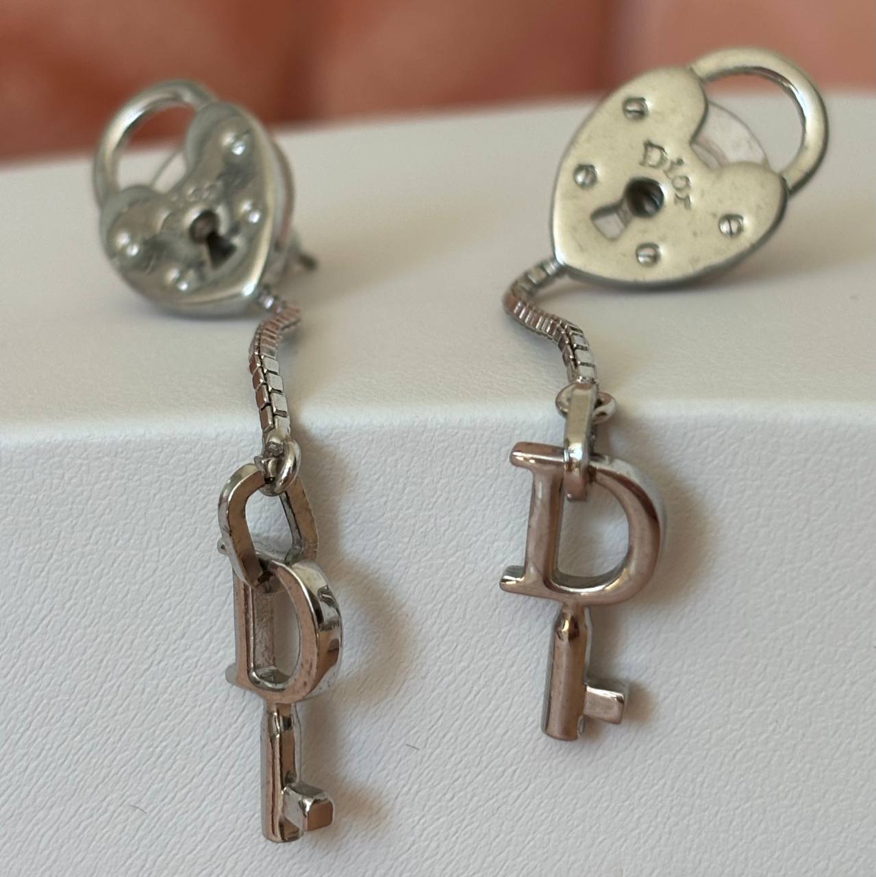 Christian Dior earrings silver locks