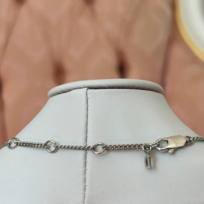 Christian Dior necklace silver bow