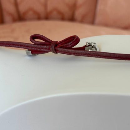 Christian Dior bracelet burgundy red silver