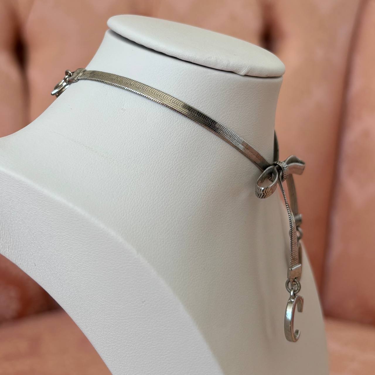 Christian Dior bracelet silver bow
