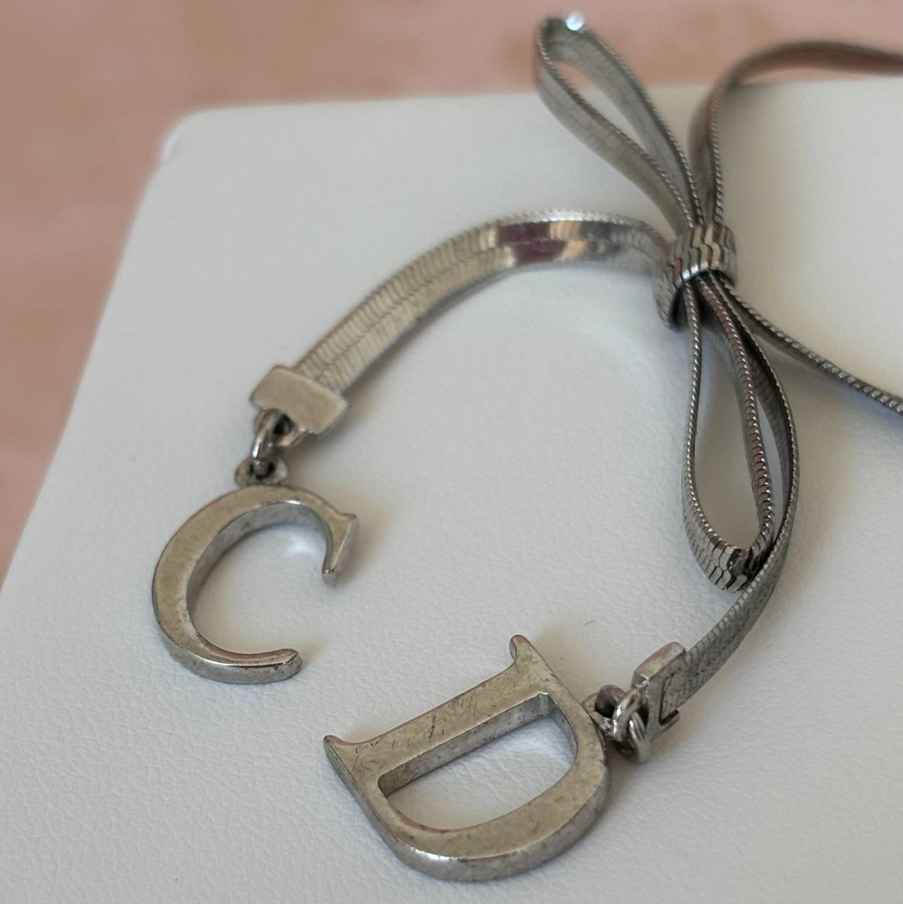 Christian Dior bracelet silver bow