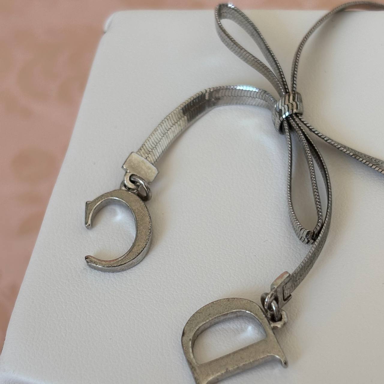 Christian Dior bracelet silver bow