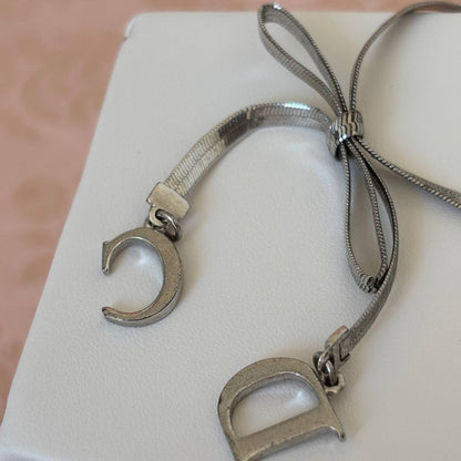 Christian Dior bracelet silver bow